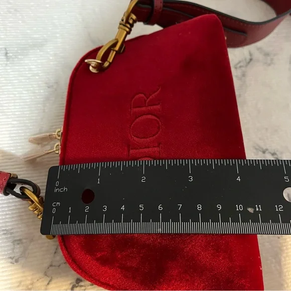 Dior Beauty Red Mini Velvet Bag - Picture 16 of 17